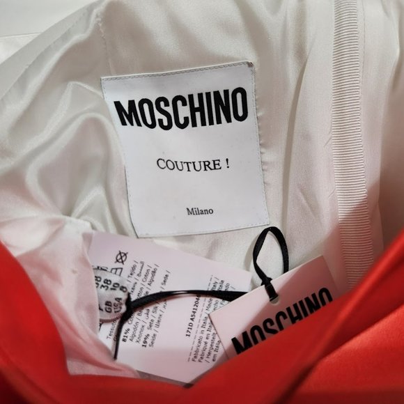 Barbie Look MOSCHINO Valley of the Dolls Red Silk One-Shoulder Paper Doll Dress - Picture 12 of 13